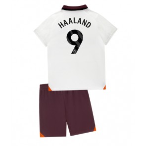 Manchester City Erling Haaland #9 Dětské Venkovní dres komplet 2023-24 Krátký Rukáv (+ trenýrky)